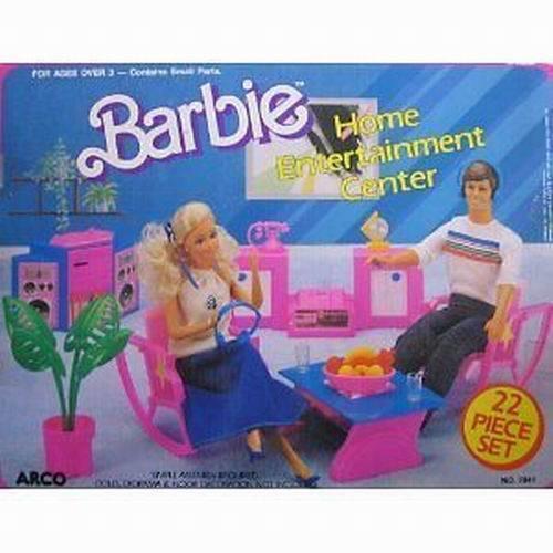 Barbie Home Entertainment Center 22 Piece Set