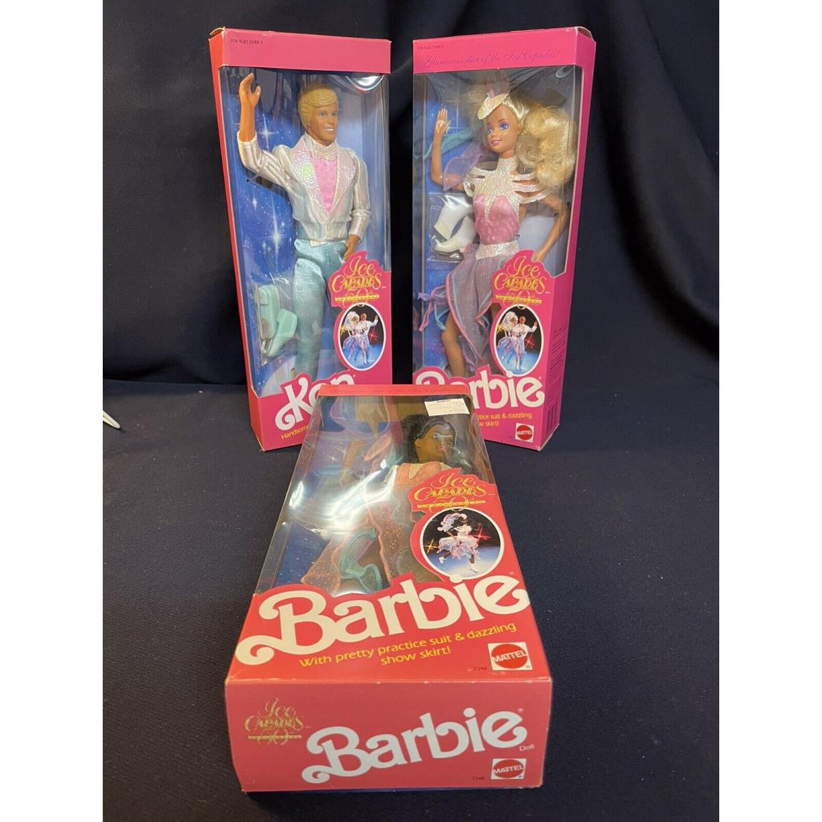 Ice Capades 50th Anniversary Barbie Lot Barbie Ken AA Vintage 1989 Mattel