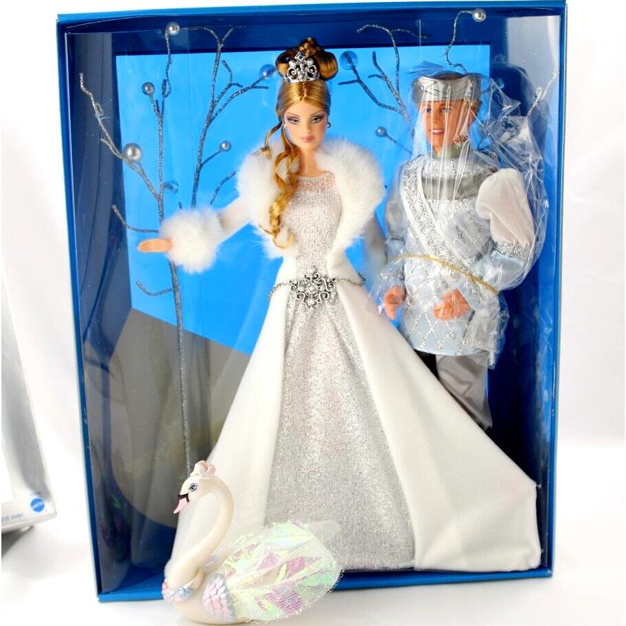 Barbie Dolls Winter Fantasy Swan Lake 2003 + Ken as Prince Daniel