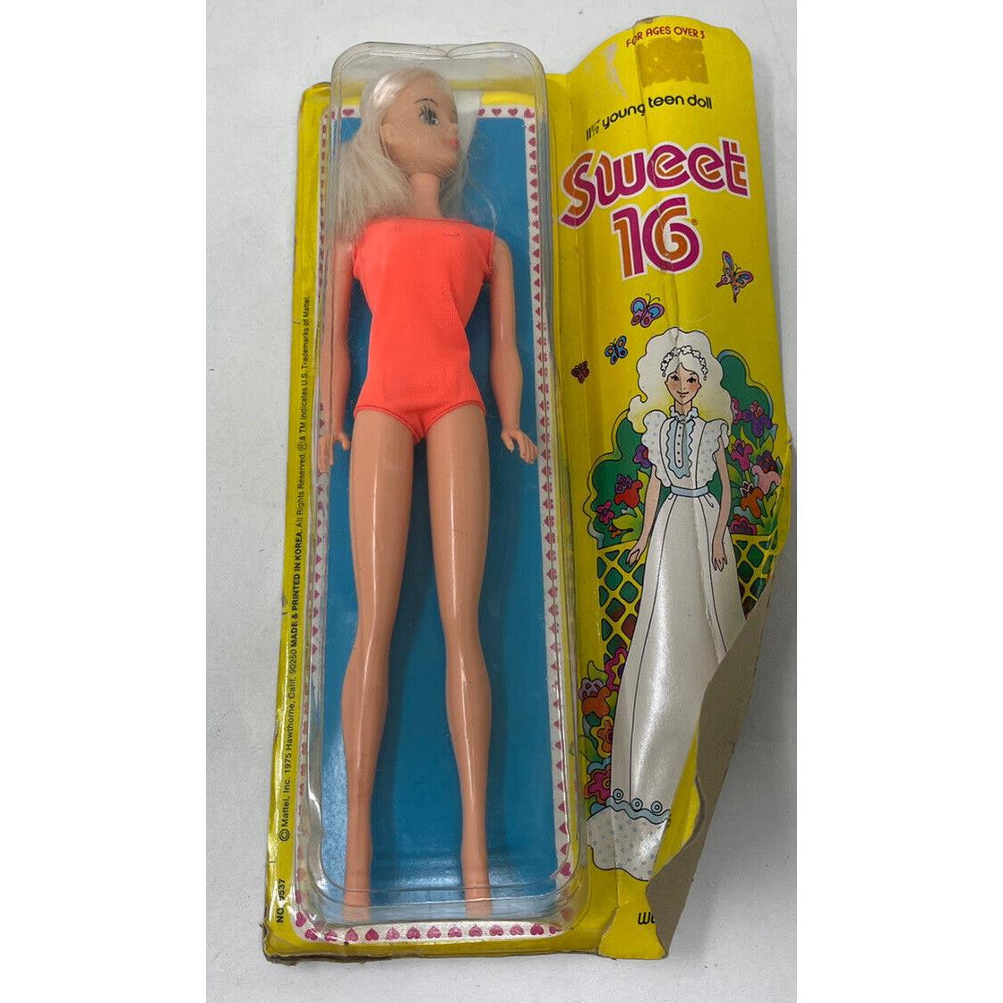 1975 Mattel Sweet 16 Barbie Eli Face Platinum Blond/ Sweet 16 Doll/