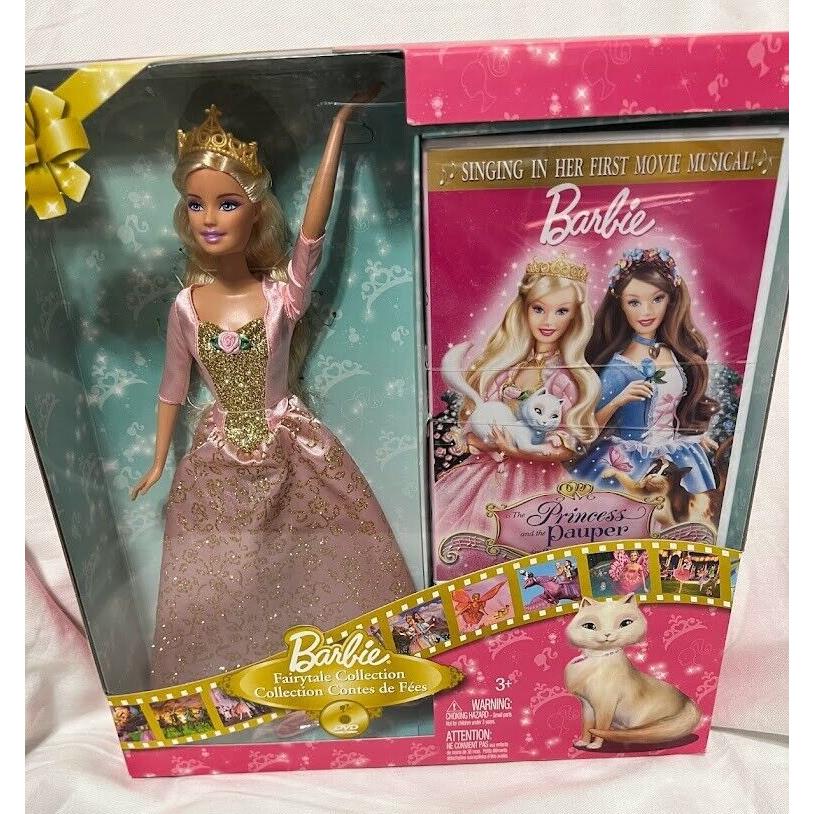 2009 Barbie Princess and The Pauper Anneliese Doll Dvd Fairytale Collection