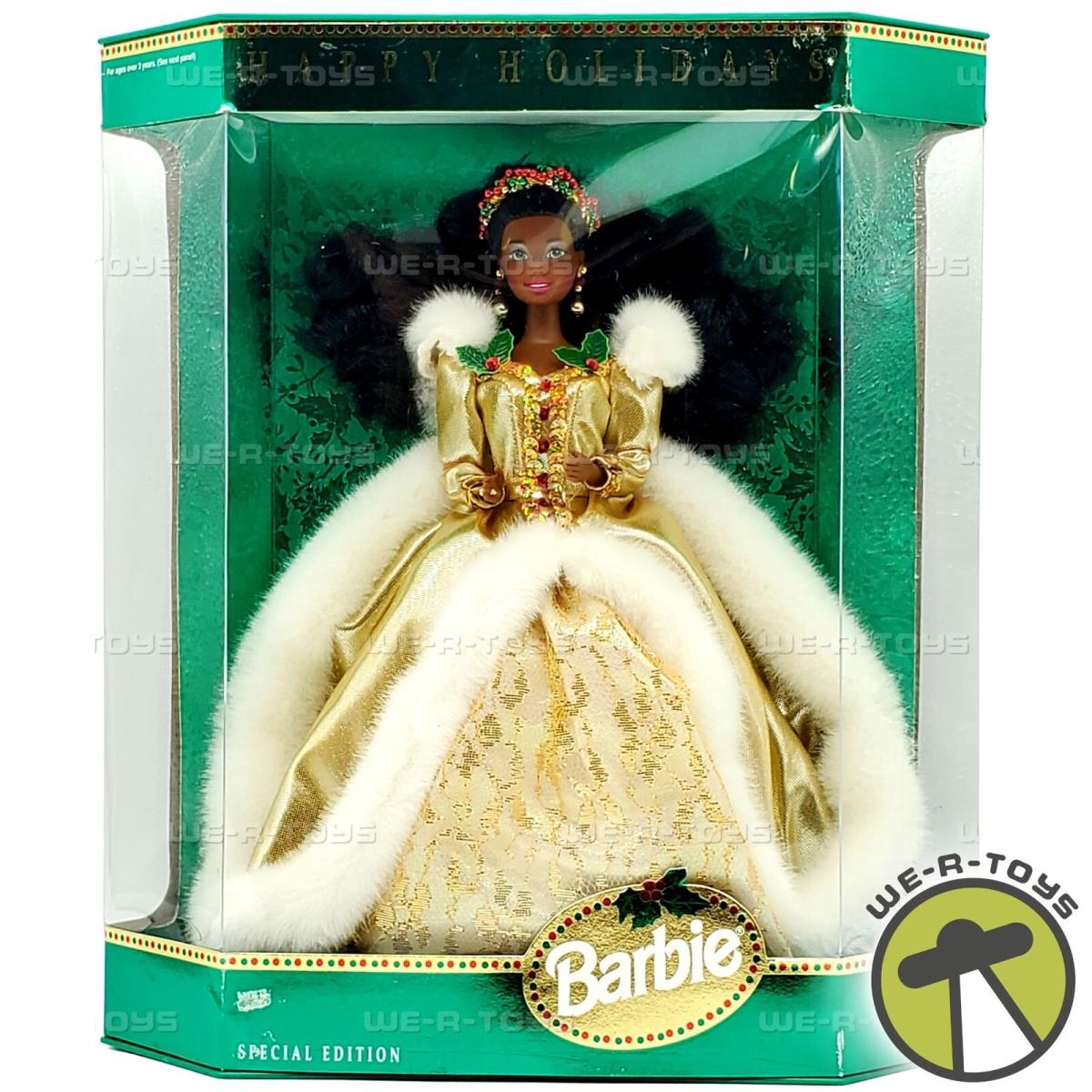 1994 Happy Holidays African American Special Edition Barbie Doll Mattel 12156