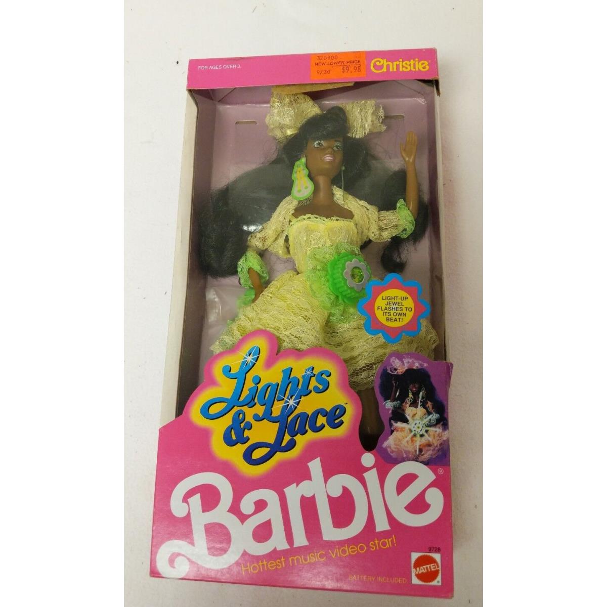 Lights and Lace Barbie Christie 9728 Green Jewel