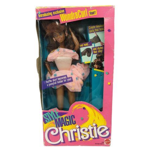 Vintage Style Magic Wondercurl Barbie Christie Doll 1288 Nrfb 1988 Mattel