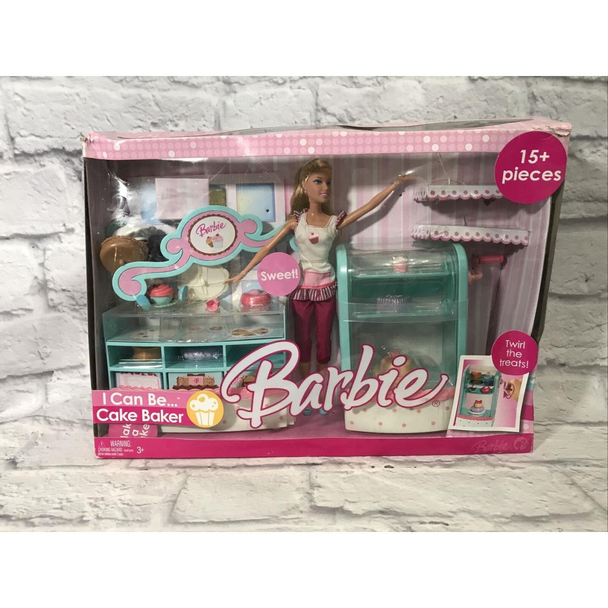 I Can BE Cooking Cake Baker Barbie Doll Playset 2006 Mattel K8626 K8625 Sfj