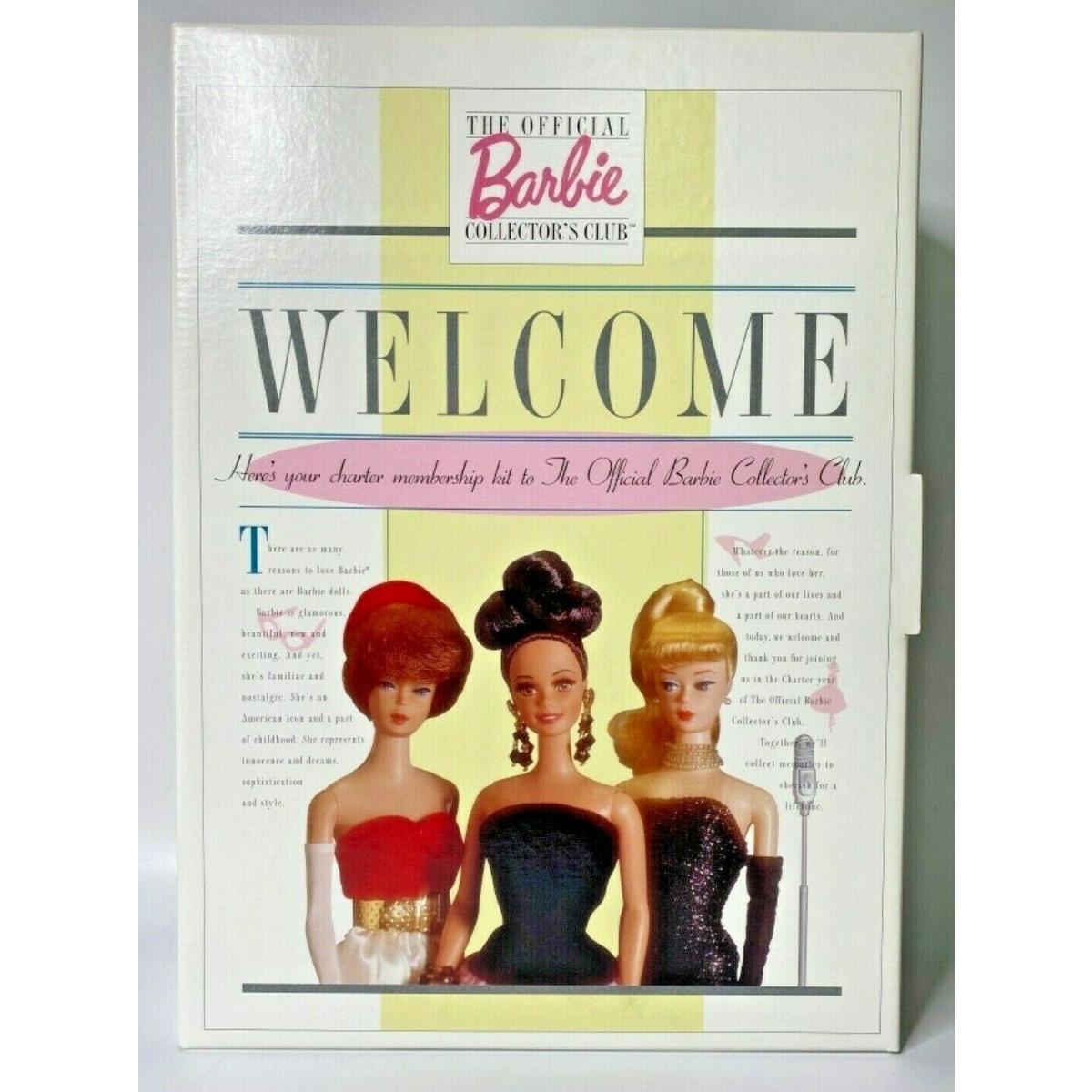 1996 Official Barbie Collector`s Club Welcome Set with Date At Eight Outfit