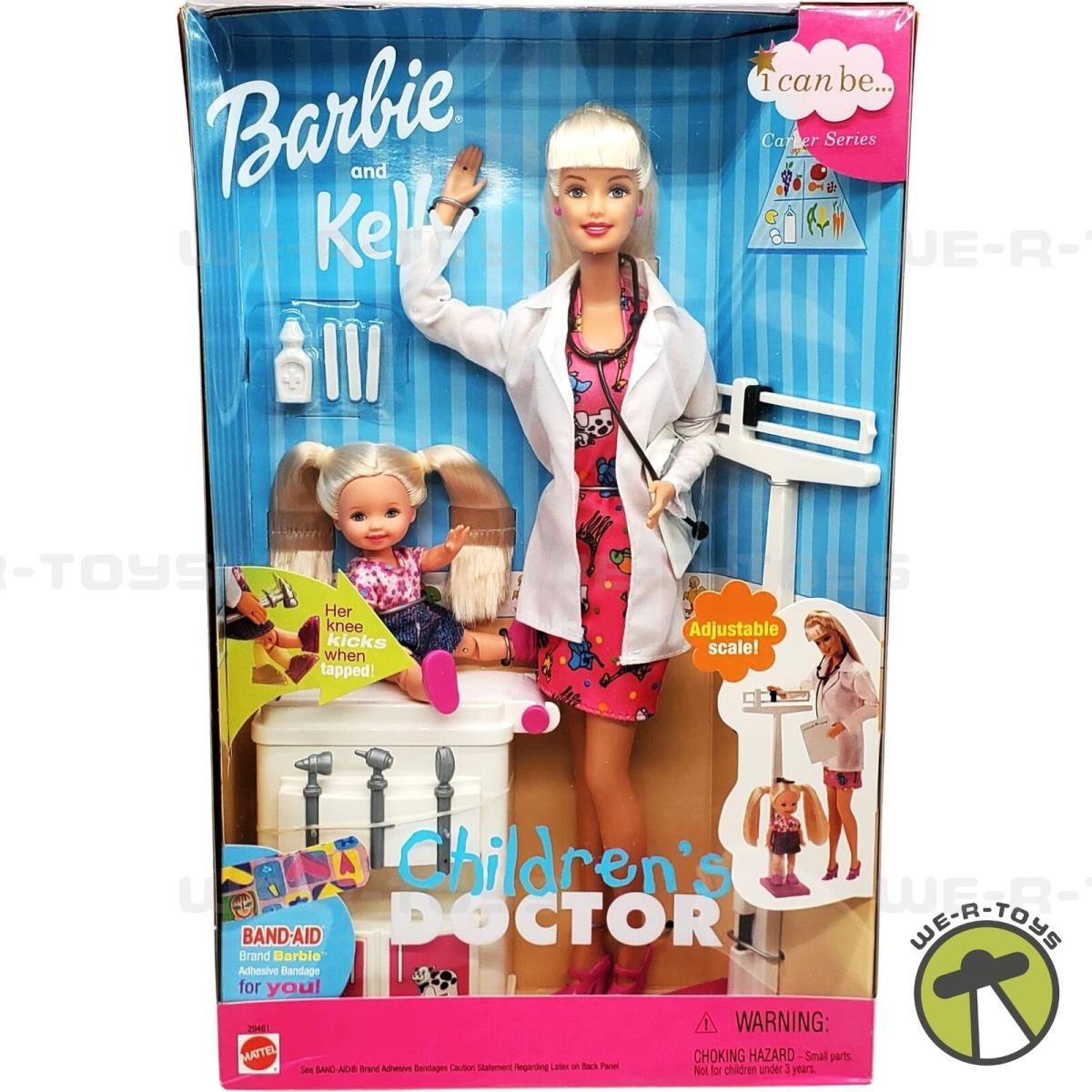 Barbie and Kelly I Can Career Series Children`s Doctor Dolls Mattel 29461 - Doll Eye: Varies