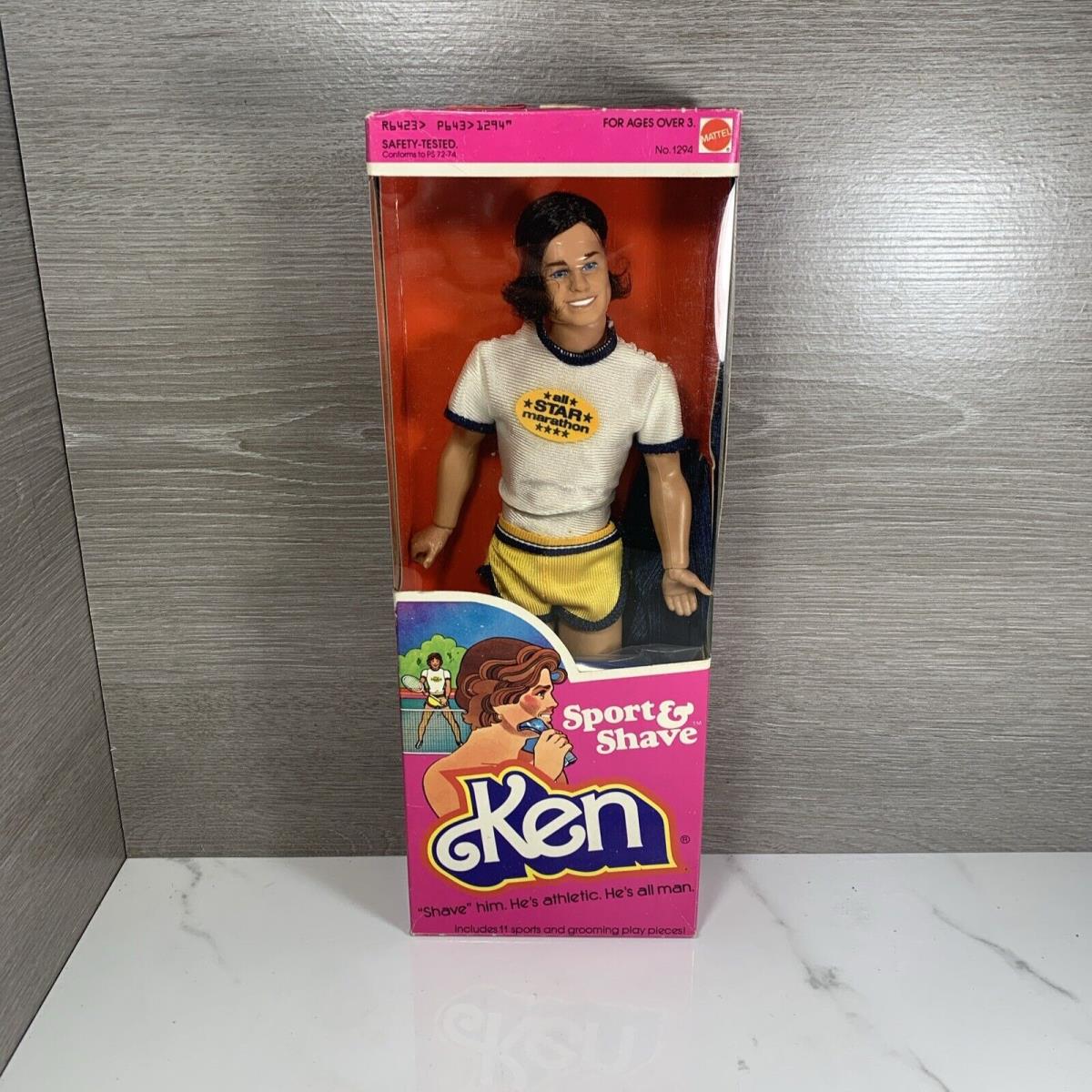 Vintage 1979 Barbie Ken Doll Sport and Shave Ken Mattel 1294 Brown Hair