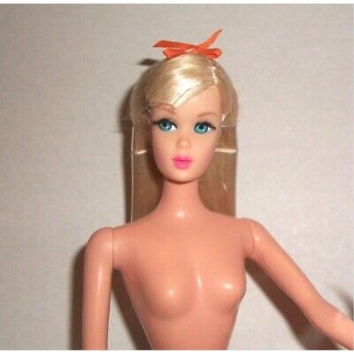 Vintage Mod Barbie Platinum Blonde Repro Doll Only Tnt Waist BY Mattel Retired