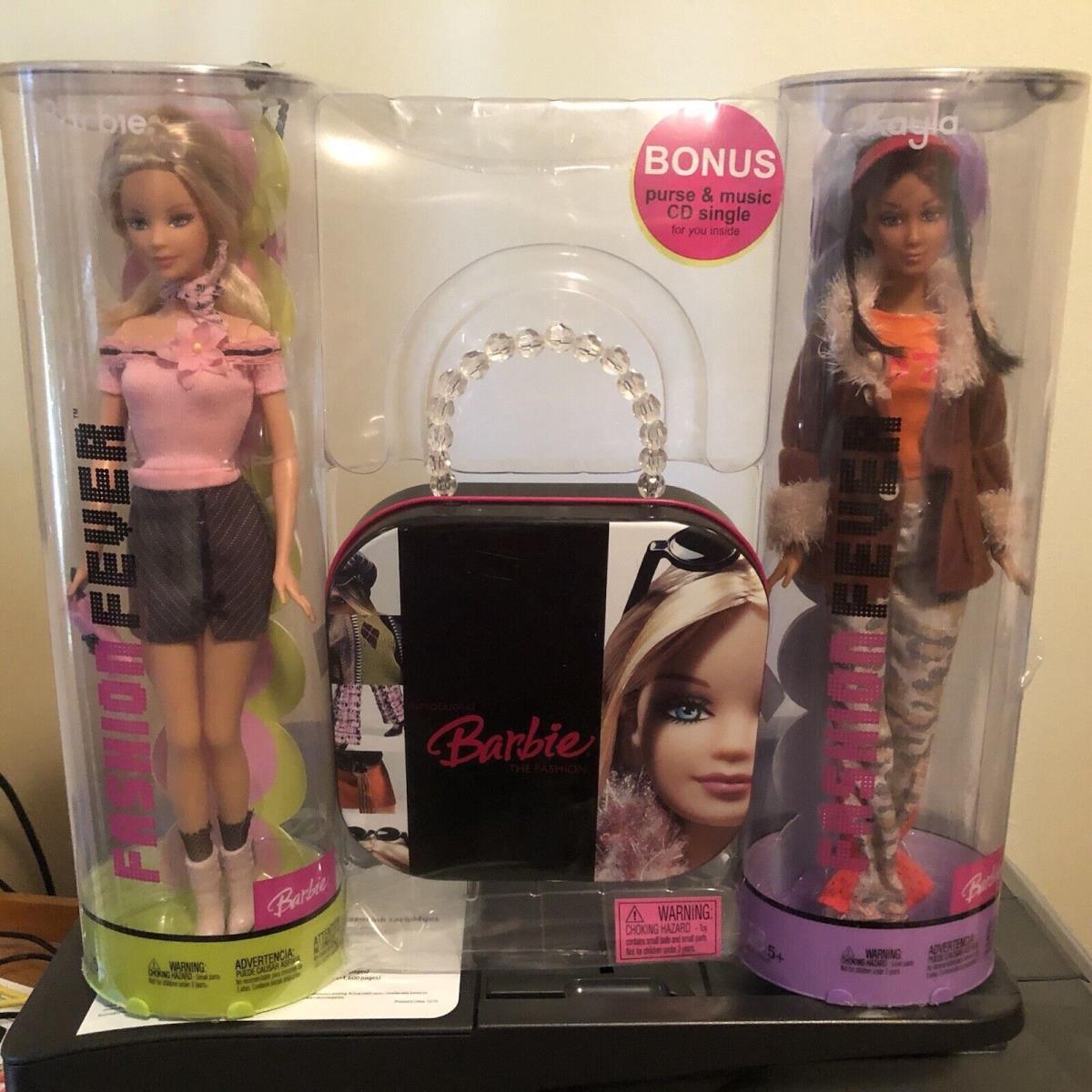 2004 Fashion Fever Barbie Kayla Gift Set Bonus Purse Music CD Single