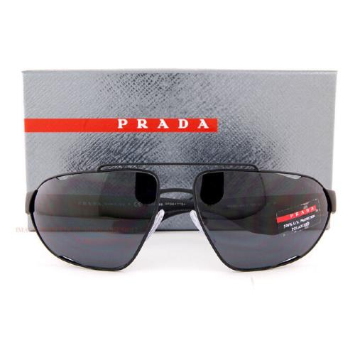 Prada Sport Sunglasses PS 56US DG0 5Z1 Black/gray Polarized For Men