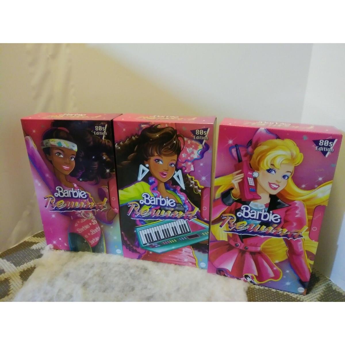 Mattel Barbie Rewind 80s Edition Dolls Set of 3 Working Out Career Night Out