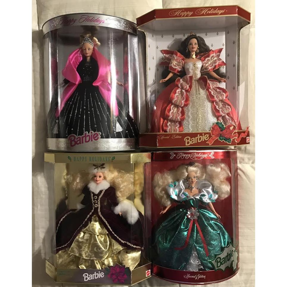 1995 1996 1997 1998 Happy Holiday Barbie Doll Collection Special Edition