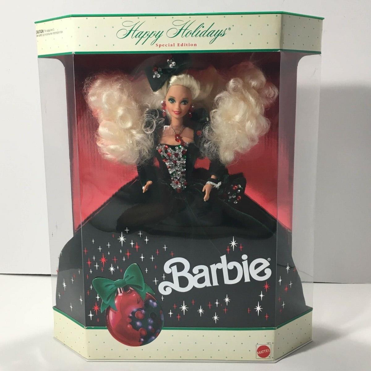 Vintage 1991 Happy Holidays Barbie Doll Special Edition 1871 Christmas Mattel