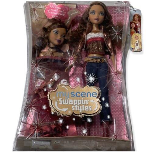 Barbie My Scene Swappin Styles Nolee Doll Bling Glitter Makeup Rare