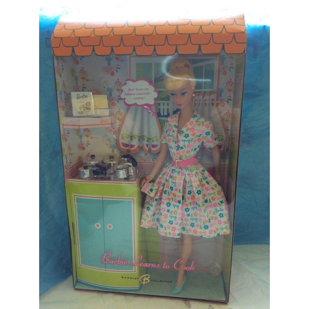 2006 Nrfb Barbie Doll Reproduction Blonde Swirl Learns to Cook Limited
