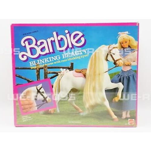 Barbie Blinking Beauty Horse For Barbie Doll w/ Blinking Eyes Mattel 5087 Nrfb