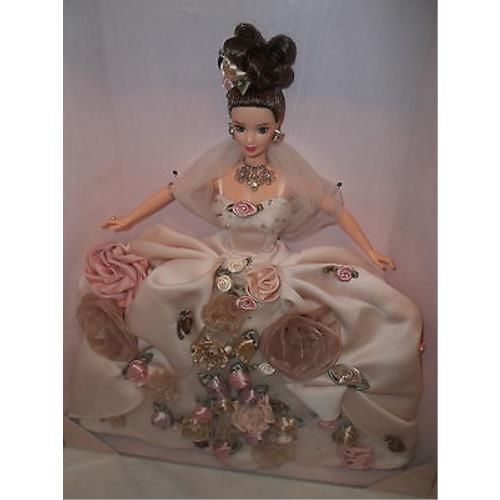 1996 Antique Rose Barbie 15814. F. A. O. Schwarz Limited Edition. Majestic