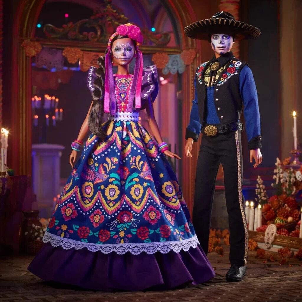 2022 Barbie Ken Dia De Los Muertos Day of The Dead Doll Set OF 2