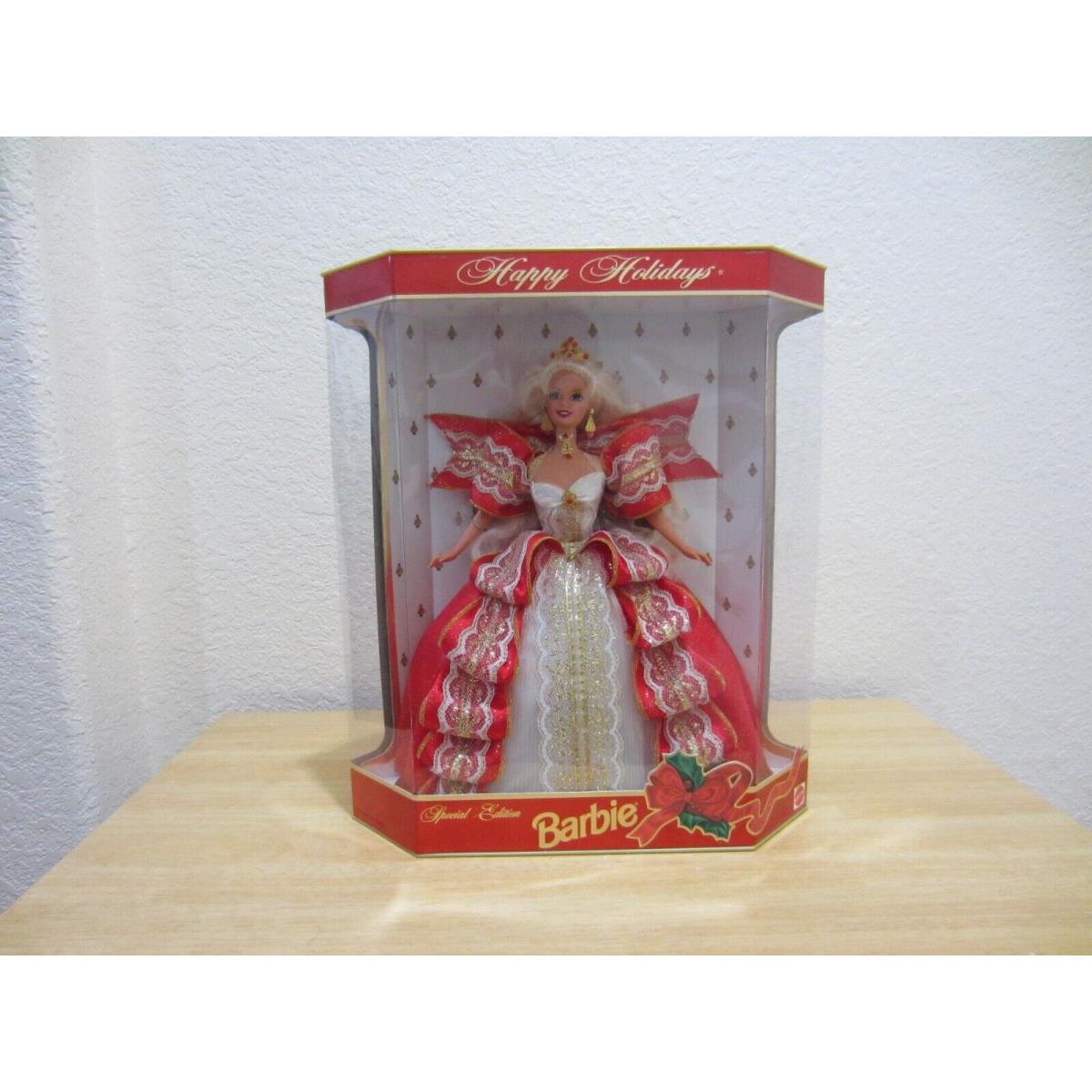 Barbie 1997 Happy Holidays Doll -blonde Hair