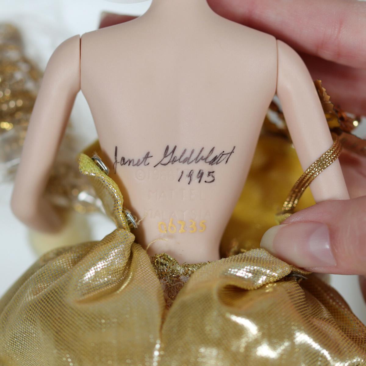 Signed BY Designer 1993 Golden Sensation Barbie Porcelain Doll