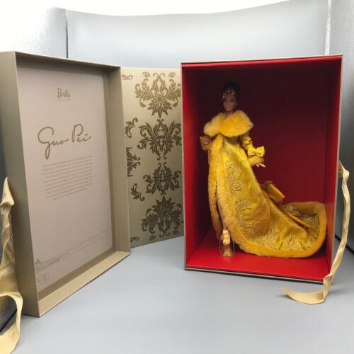 2022 Platinum Label Guo Pei Barbie Doll Wearing Golden-yellow Gown In-hand