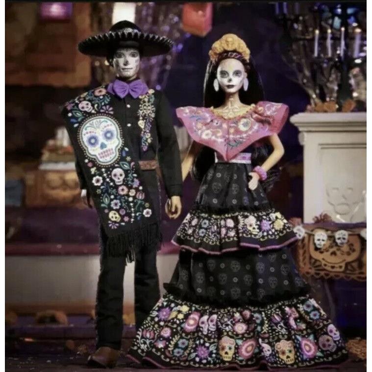 2021 Barbie Ken Dia De Los Muertos Day of The Dead 2 Doll Set In Hand Nrfb