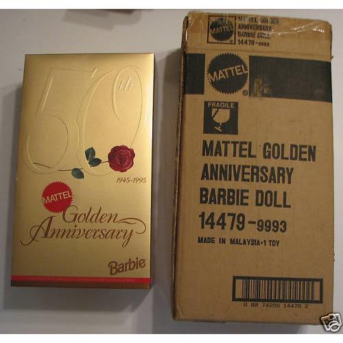 Mattel Golden Anniversary 50th Barbie w Shipping Case