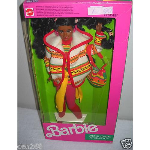 8680 Nrfb Mattel United Colors of Benetton Christie Barbie Foreign Issue