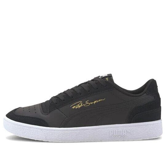 Puma Ralph Sampson Lo Vintage 371767-02 Men`s Black White Leather Shoes C1507 - Black & White
