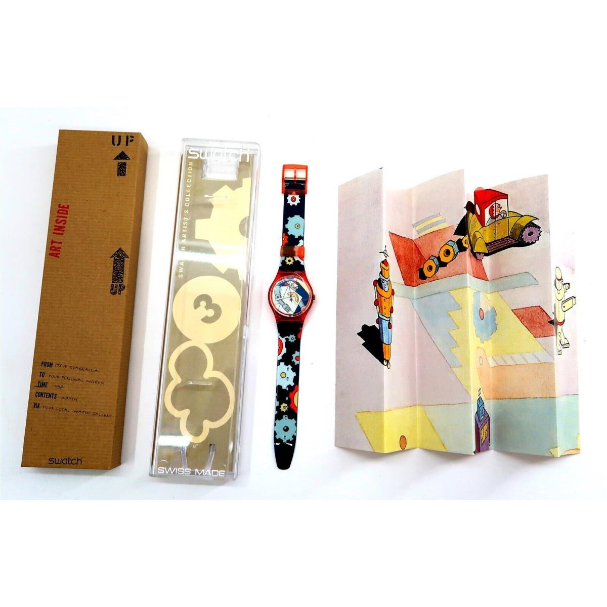 Swatch Watch Roboboy GR135 Limited Edition by Steve Guarnaccia 1997 Artwork