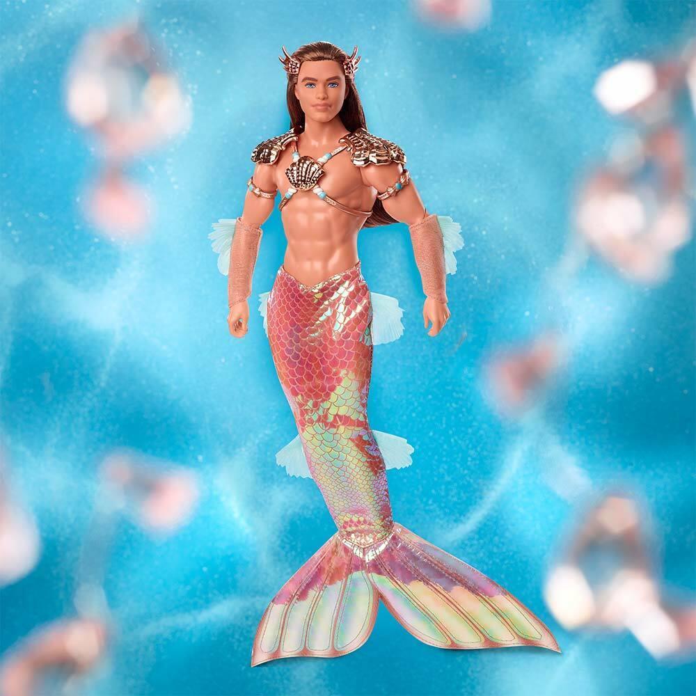 Barbie Signature 2021 King Ocean Ken Merman Doll GTJ97 Gold Label Nrfb