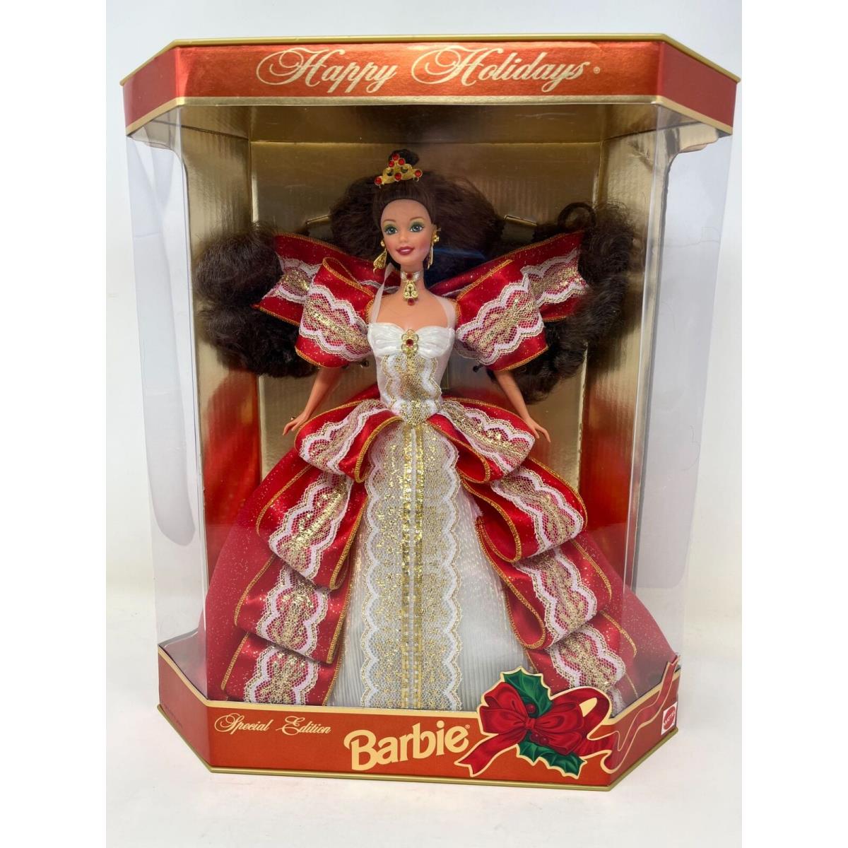 Green Eyes Misprint Barbie Doll Happy Holidays Special Edition 1997 Mattel 17832
