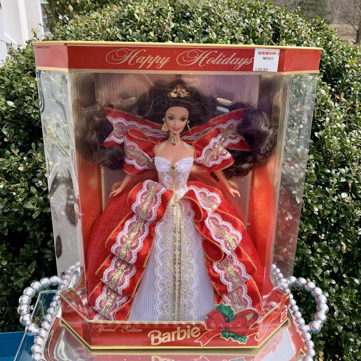 Happy Holidays Barbie Special Edition Gold Backing 17832 1997