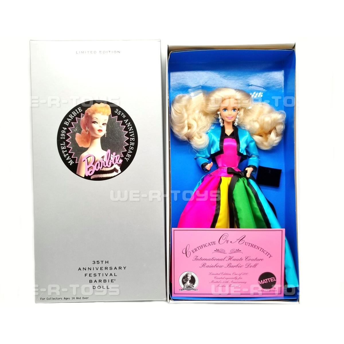 Barbie 35th Anniversary International Haute Couture Rainbow Barbie Doll 1994