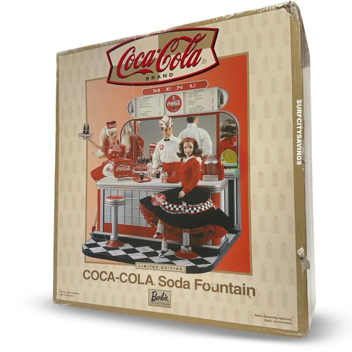 Barbie Limited Edition 2000 Coca Cola Soda Fountain Play Set Rare