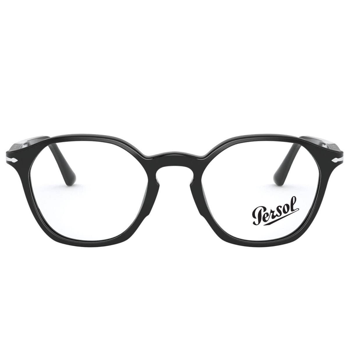 Persol 3238-V 95 Black Demo Lens Hand Made Eyeglasses Frame