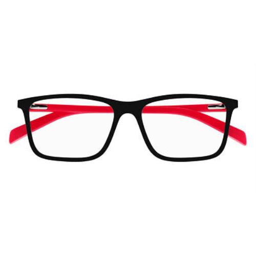 Puma PJ0066O Eyeglasses Kids Black/red Rectangle 50mm