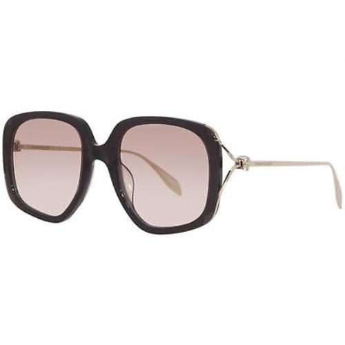 Alexander Mcqueen AM0374S 003 Sunglasses Women`s Grey/brown Gradient Lens 54mm