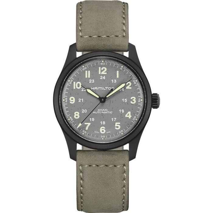 Hamilton Khaki Field Auto Gray Dial Titanium Men`s Watch H70215880