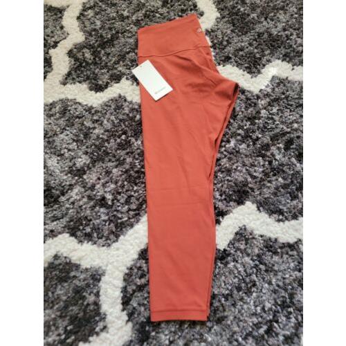 Women`s Lululemon Align Ribbed Pant 25 Cynn Cayenne Orange Size 14