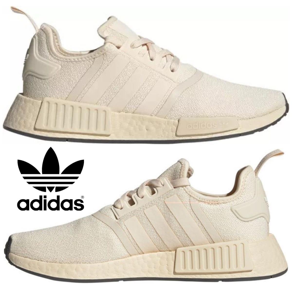 Adidas Originals Nmd R1 Men`s Sneakers Running Shoes Gym Casual Sport Tan Grey - Beige , Tan/Grey Manufacturer