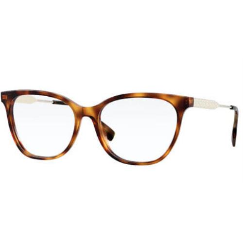 Burberry Charlotte BE2333 3316 Eyeglasses Women`s Light Havana Full Rim 53mm