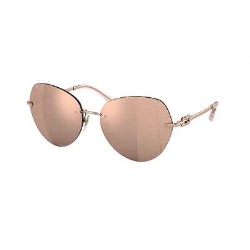 Bvlgari BV6183-20140W-60 Gold Sunglasses