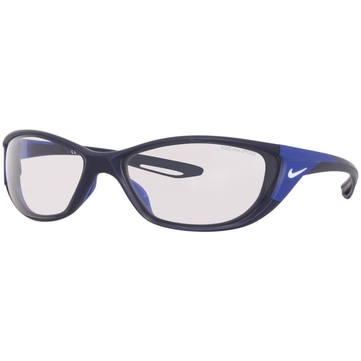 Nike Zone DZ7356 410 Sunglasses Men`s Matte Midnight Navy W/interchangeable Lens - Frame: Blue, Lens: Silver