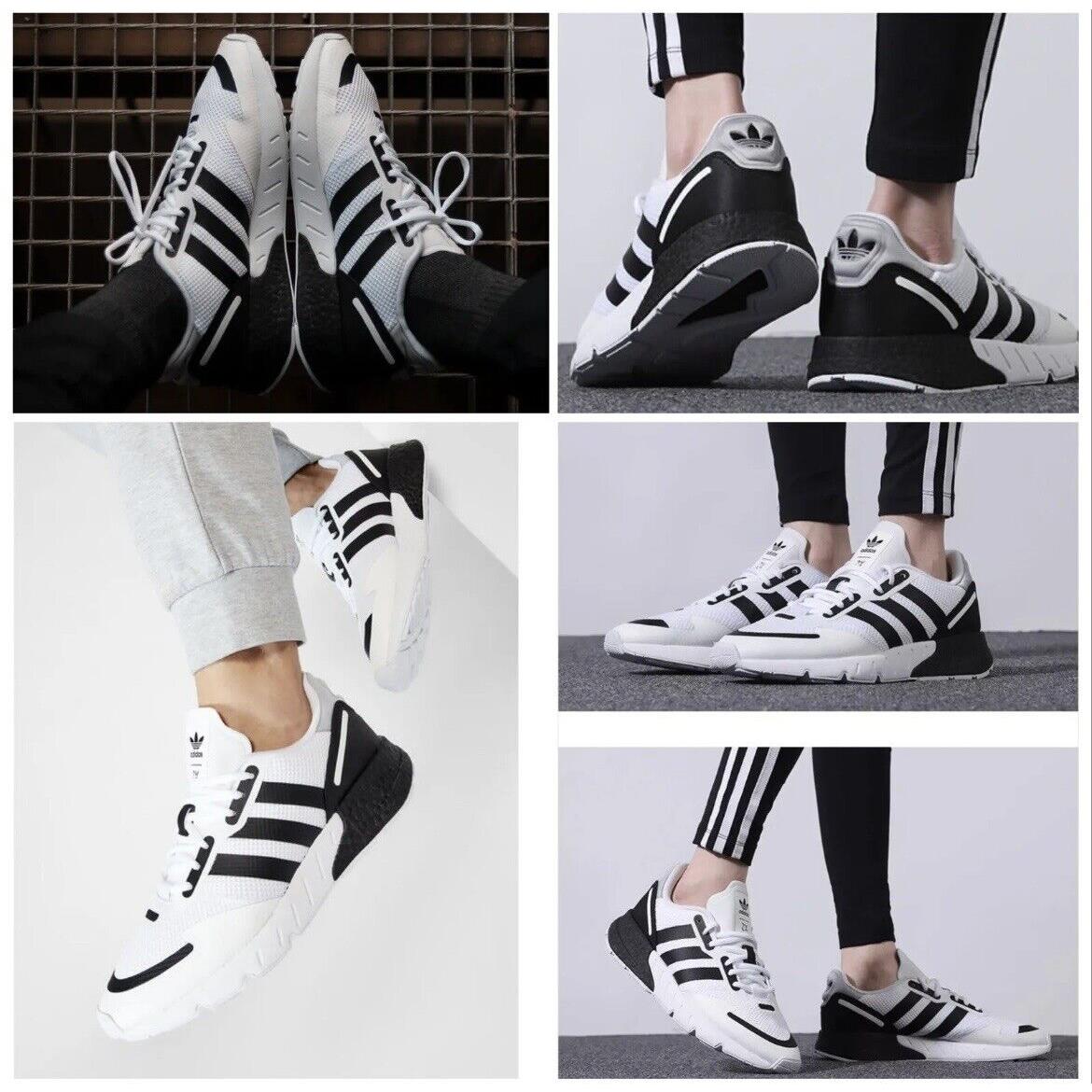 Adidas Men Ultra Originals ZX 1K Boost Black/white Running Shoes FX6510 - White