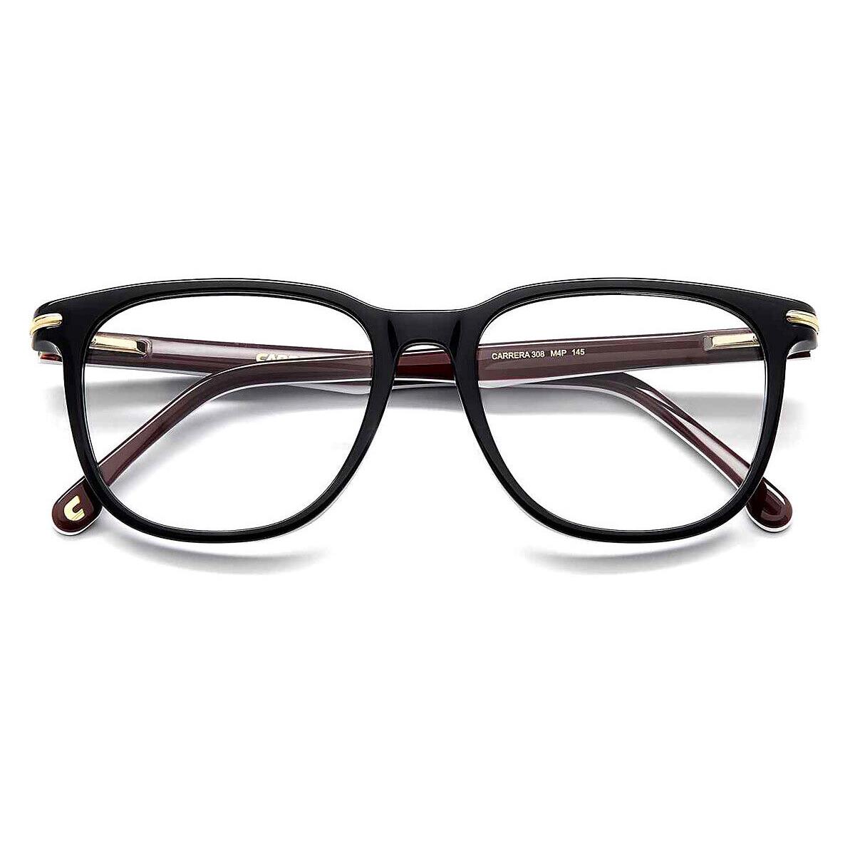 Carrera 308 Eyeglasses Unisex Striped Black Rectangle 53mm