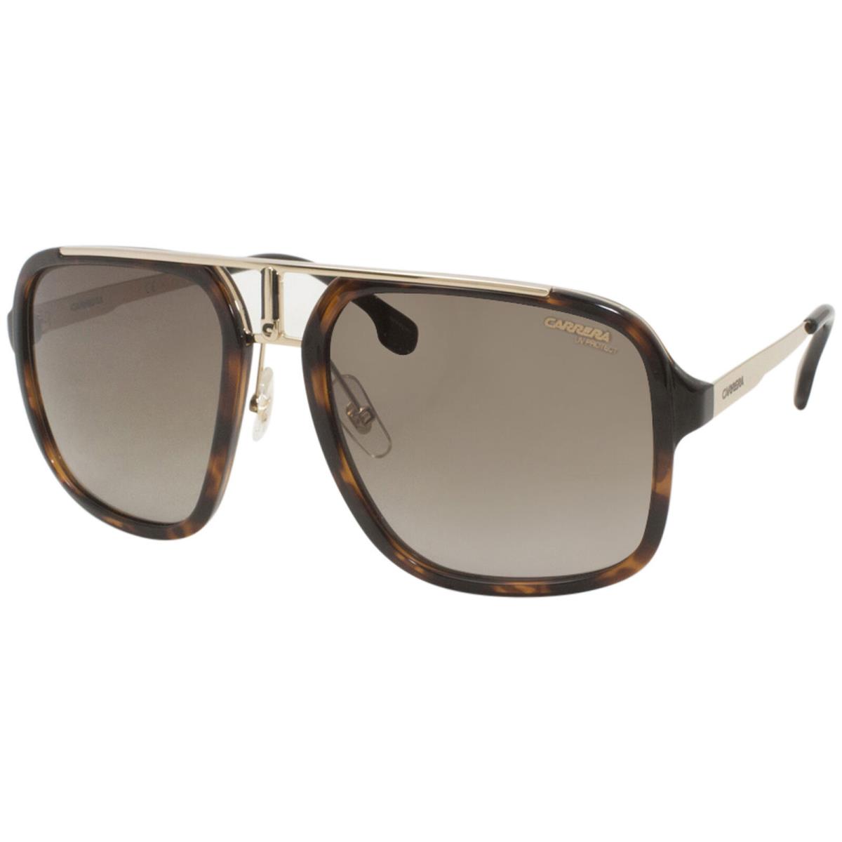 Carrera 1004/S 2IKHA Sunglasses Men`s Havana-gold/brown Gradient Lens Pilot 57mm