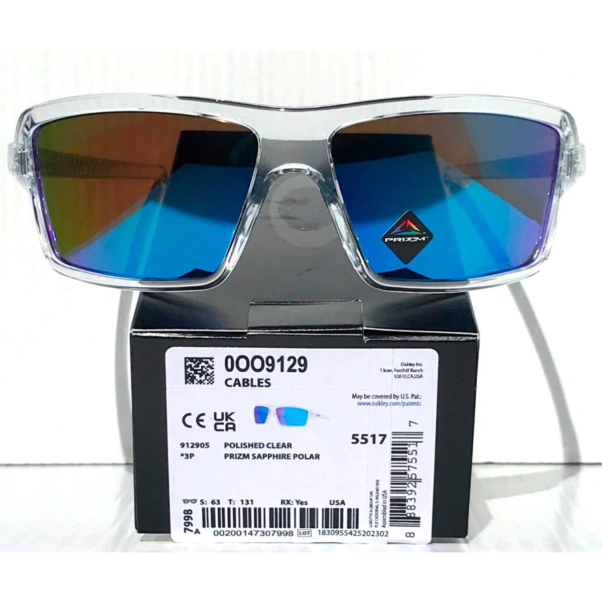 Oakley sunglasses Cables - Clear Frame, Blue Lens