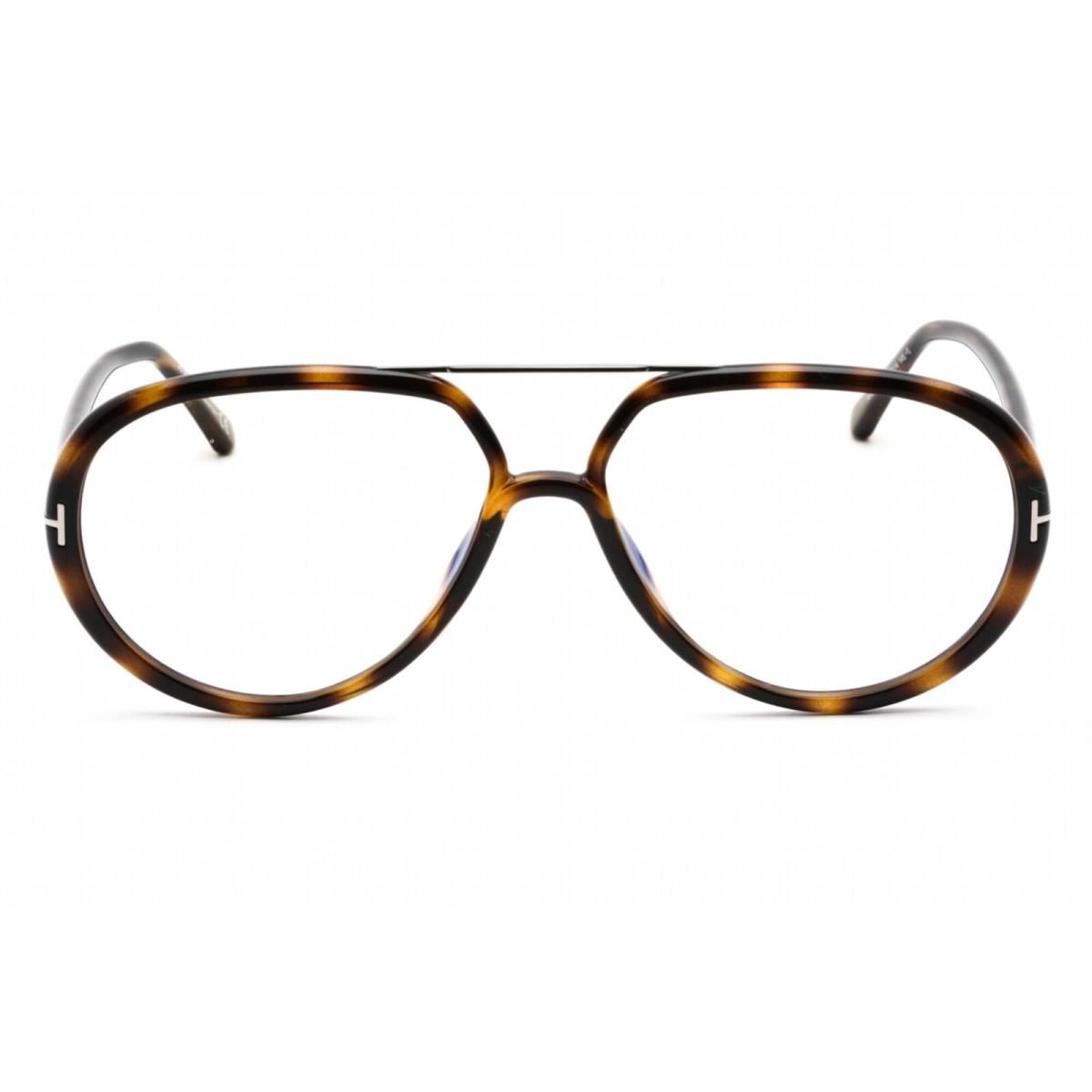 Tom Ford Unisex Eyeglasses Full Rim Dark Havana Plastic Round Frame FT5838-B 052